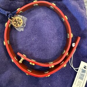 Tory Burch wrap red bracelet